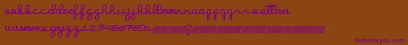 Extrahighs Font – Purple Fonts on Brown Background