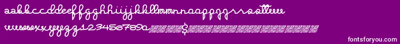 Extrahighs Font – White Fonts on Purple Background