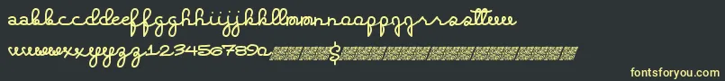 Extrahighs Font – Yellow Fonts on Black Background