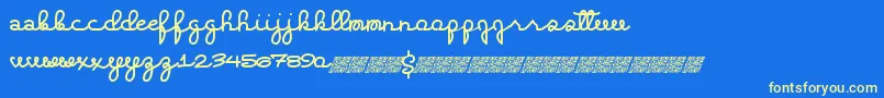 Extrahighs Font – Yellow Fonts on Blue Background