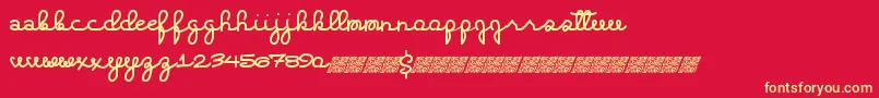 Extrahighs Font – Yellow Fonts on Red Background