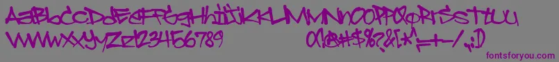 Sprayerz Font – Purple Fonts on Gray Background