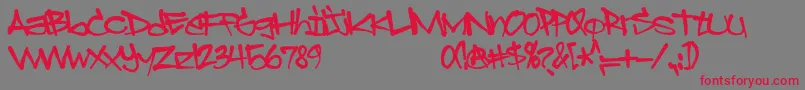 Sprayerz-Schriftart – Rote Schriften auf grauem Hintergrund