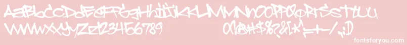 Sprayerz-Schriftart – Weiße Schriften auf rosa Hintergrund
