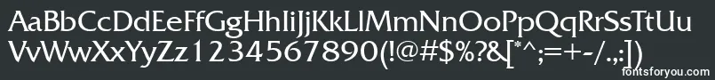 フォントFrq55C – 黒い背景に白い文字