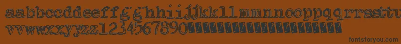 Indierock Font – Black Fonts on Brown Background