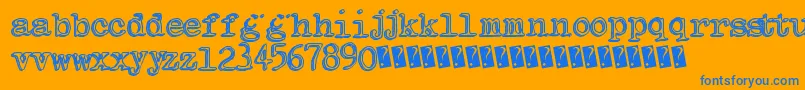 Indierock Font – Blue Fonts on Orange Background