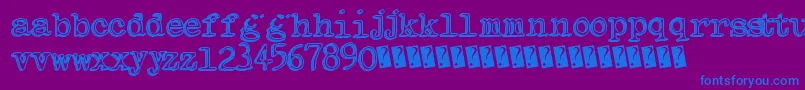 Indierock Font – Blue Fonts on Purple Background