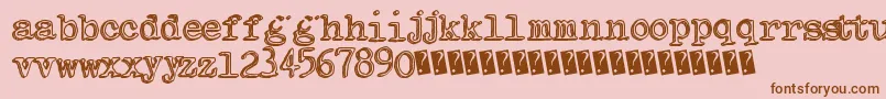 Indierock Font – Brown Fonts on Pink Background