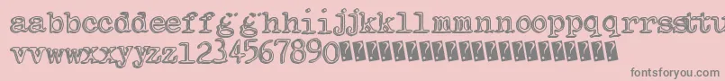 Indierock Font – Gray Fonts on Pink Background