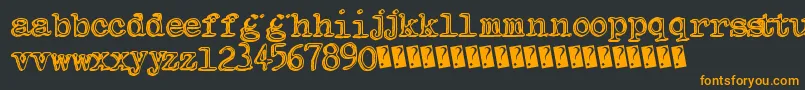 Indierock Font – Orange Fonts on Black Background