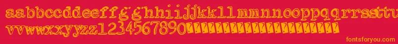 Indierock Font – Orange Fonts on Red Background