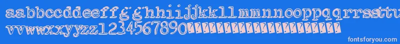 Indierock Font – Pink Fonts on Blue Background