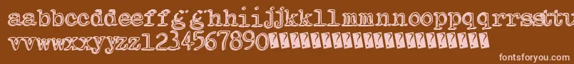 Indierock Font – Pink Fonts on Brown Background