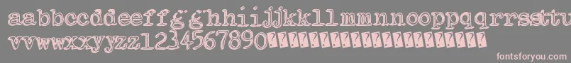 Indierock Font – Pink Fonts on Gray Background