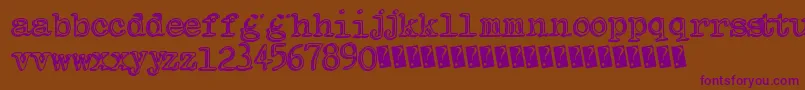 Indierock Font – Purple Fonts on Brown Background