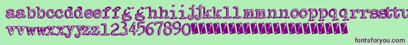 Indierock Font – Purple Fonts on Green Background