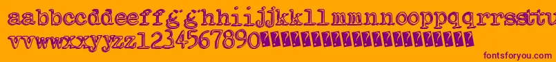 Indierock Font – Purple Fonts on Orange Background