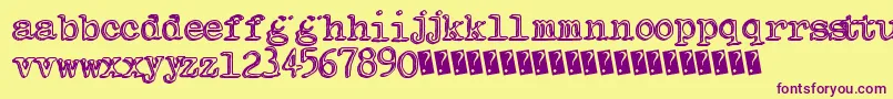 Indierock Font – Purple Fonts on Yellow Background