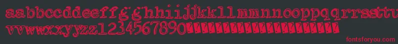 Indierock Font – Red Fonts on Black Background