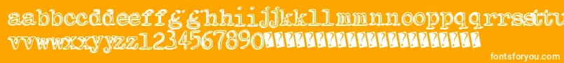 Indierock Font – White Fonts on Orange Background