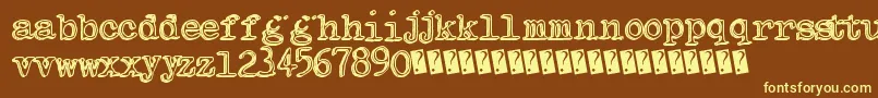 Indierock Font – Yellow Fonts on Brown Background