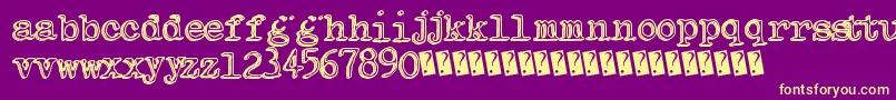 Indierock Font – Yellow Fonts on Purple Background