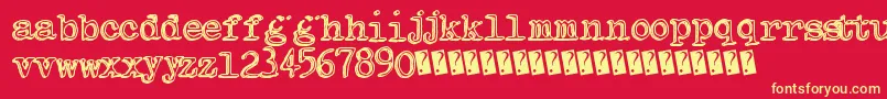 Indierock Font – Yellow Fonts on Red Background