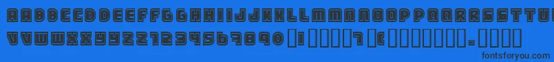 Samarin ffy Font – Black Fonts on Blue Background