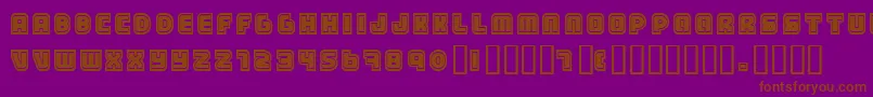 Samarin ffy Font – Brown Fonts on Purple Background