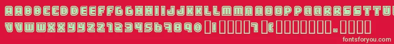 Samarin ffy Font – Green Fonts on Red Background