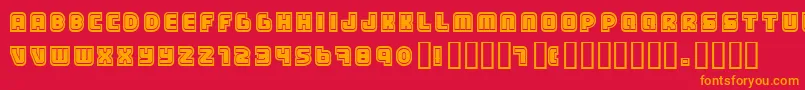 Samarin ffy Font – Orange Fonts on Red Background