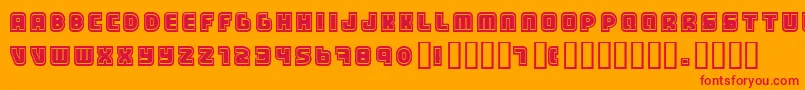 Samarin ffy Font – Red Fonts on Orange Background