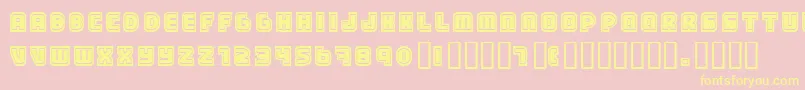 Samarin ffy-Schriftart – Gelbe Schriften auf rosa Hintergrund