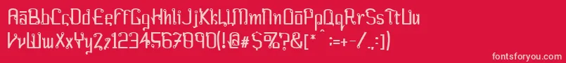 フォントFarang – 赤い背景にピンクのフォント