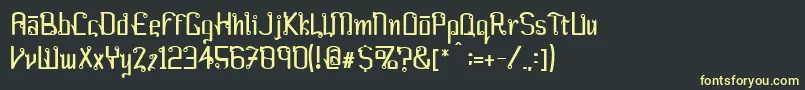 Farang Font – Yellow Fonts on Black Background