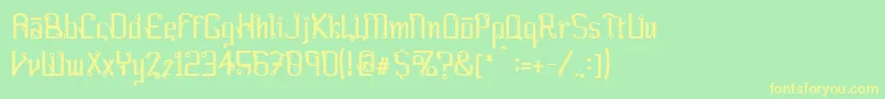 Farang Font – Yellow Fonts on Green Background