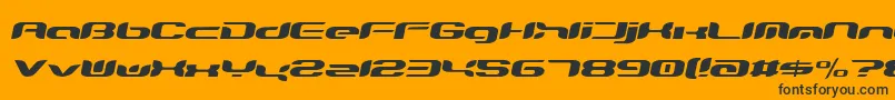 Teknro ffy Font – Black Fonts on Orange Background