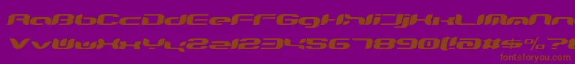 Teknro ffy Font – Brown Fonts on Purple Background