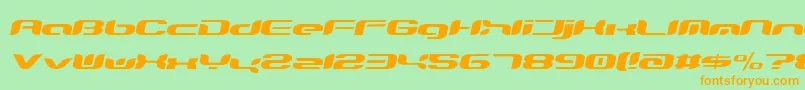 Teknro ffy Font – Orange Fonts on Green Background