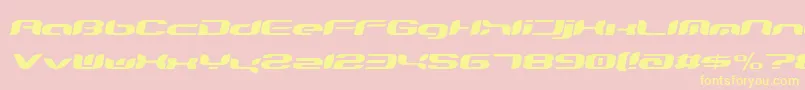 Teknro ffy Font – Yellow Fonts on Pink Background