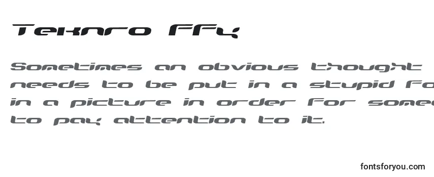 Schriftart Teknro ffy