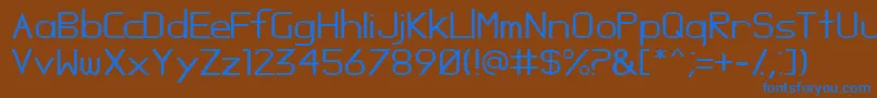 Oposs Font – Blue Fonts on Brown Background