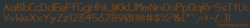 Oposs-fontti – ruskeat fontit mustalla taustalla