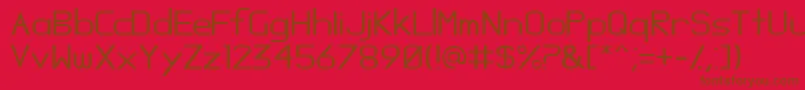 Oposs Font – Brown Fonts on Red Background