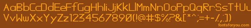 Oposs Font – Orange Fonts on Brown Background