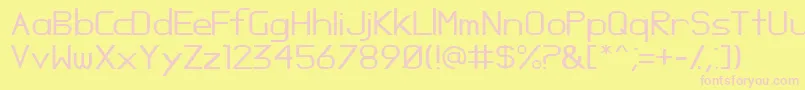 Oposs Font – Pink Fonts on Yellow Background