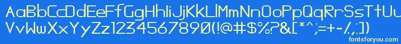 Oposs Font – Yellow Fonts on Blue Background