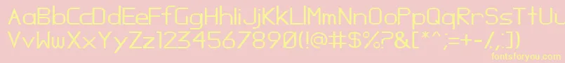 Oposs Font – Yellow Fonts on Pink Background