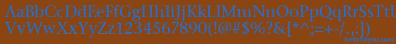 フォントStoneSerifItcTtMedium – 茶色の背景に青い文字